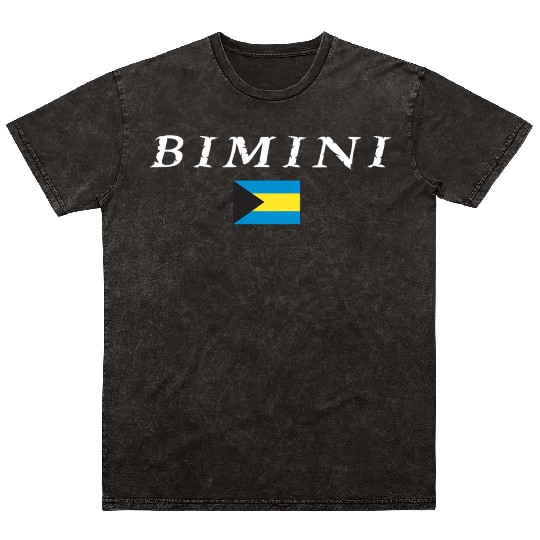 Bimini National Flag Of The Bahamas Mineral Wash T Shirts