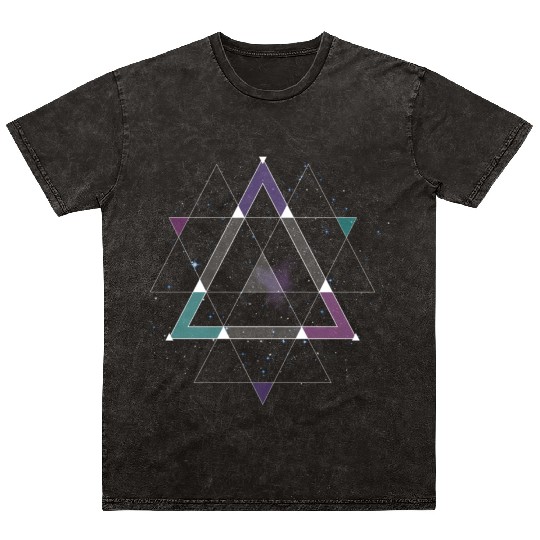 Edm Techno Geometric Space Dance Rave Music Festiv Mineral Wash T Shirts