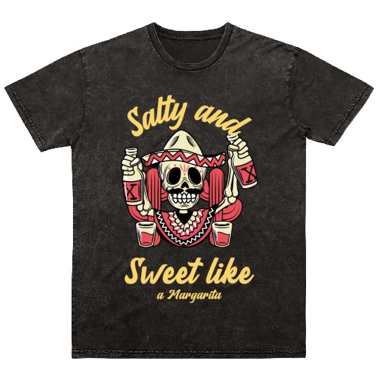 Sweet And Salty Like A Margarita Mineral Wash T Shirts