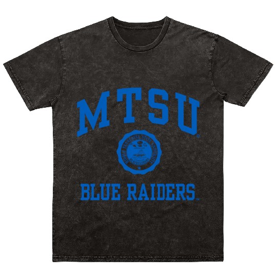 Middle Tennessee State Blue Raiders Seal Logo Mineral Wash T Shirts