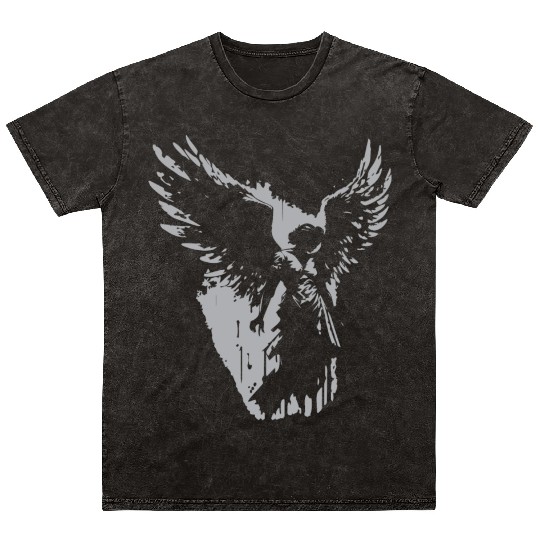 Angel with Wings Mineral Wash T Shirts
