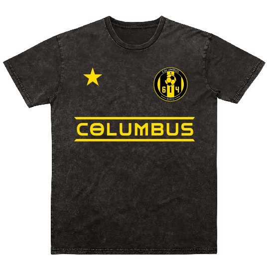 Columbus Ohio 614 Starer Mineral Wash T Shirts
