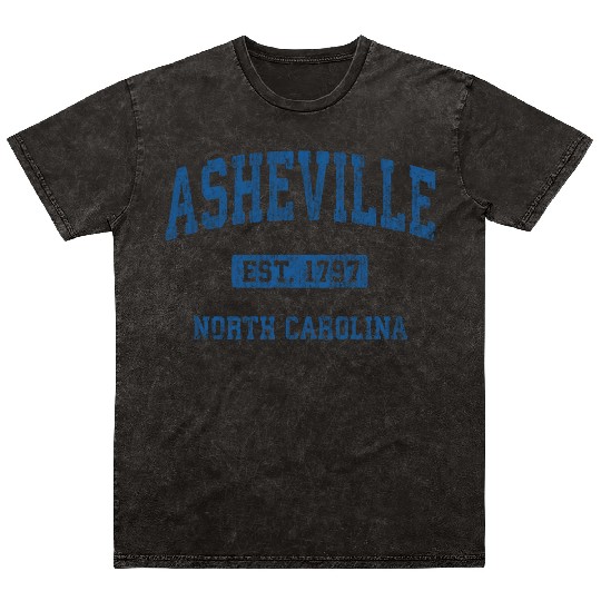 Asheville North Carolina Athletic Sports Mineral Wash T Shirts