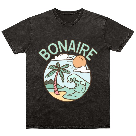 Bonaire Travel Tropical Beach Vacation Mineral Wash T Shirts