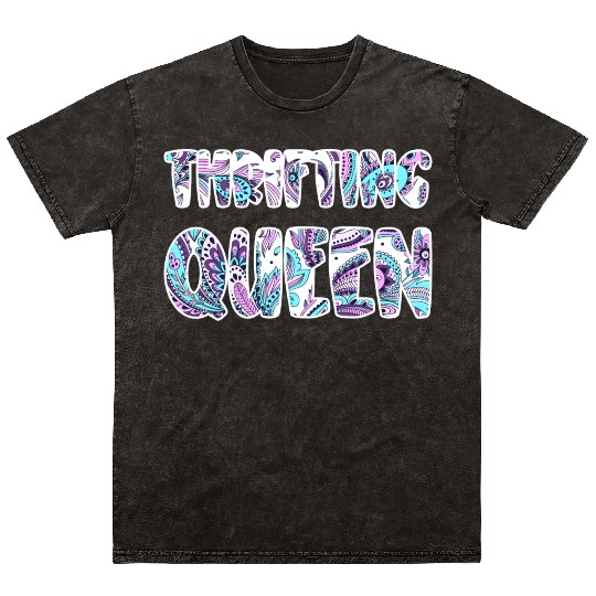 Thrifting Queen paisley Mineral Wash T Shirts