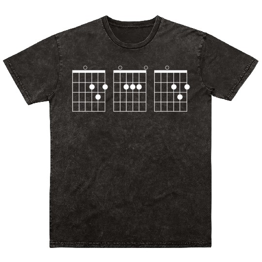 Mens Guitar Chord Dad Mineral Wash T Shirts