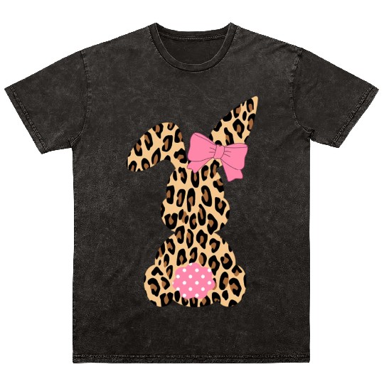 Easter Leopard Plaid Buffalo Rabbit Easter Day Mineral Wash T Shirts