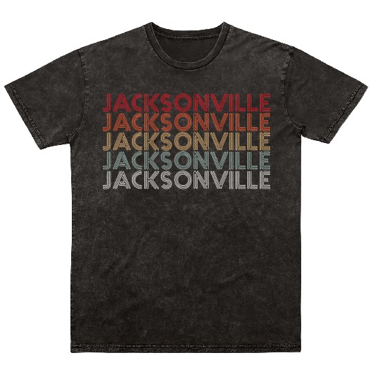 Jacksonville Florida Rainbow City Mineral Wash T Shirts