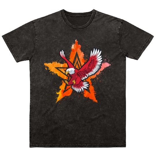 4th july Eagle Mineral Wash T Shirts