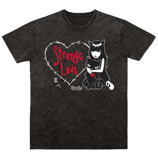Emily The Strange Strange Love Mineral Wash T Shirts