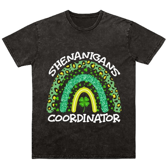 Shenanigans Coordinator St Patricks Day Mineral Wash T Shirts