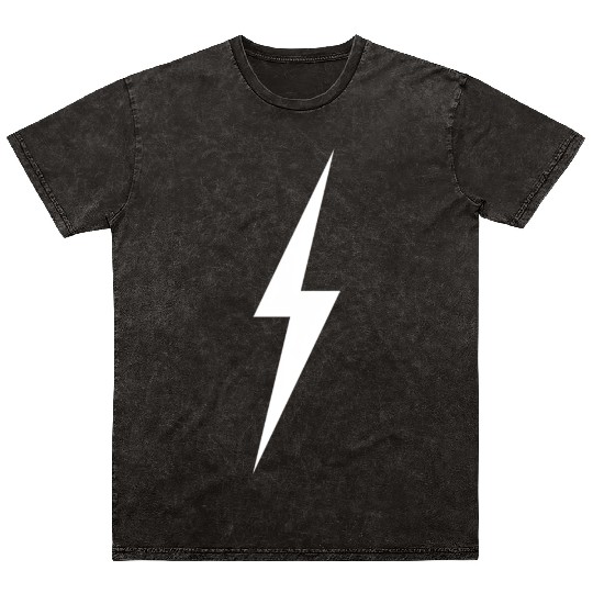 le Lightning Bolt In White Mineral Wash T Shirts