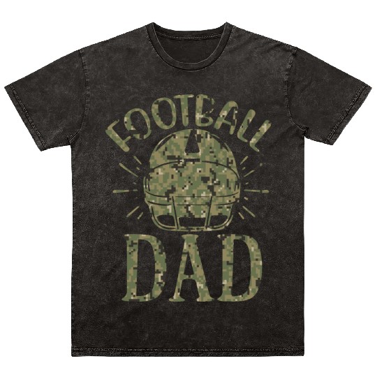 Football dad Camo Camo Camo Camo Camo Mineral Wash T Shirts