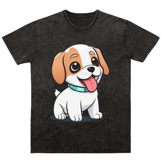 Cute Puppy Mineral Wash T Shirts