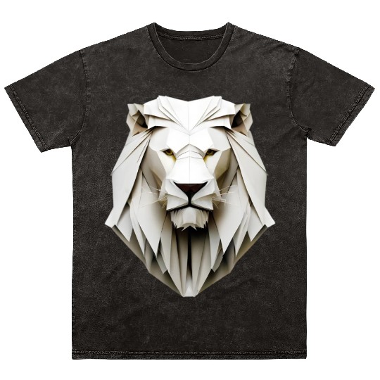 Origami lion - king of folding art Mineral Wash T Shirts
