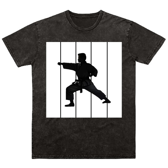 Fighter MMA Karate Taekwondo Jiu Jitsu training Mineral Wash T Shirts