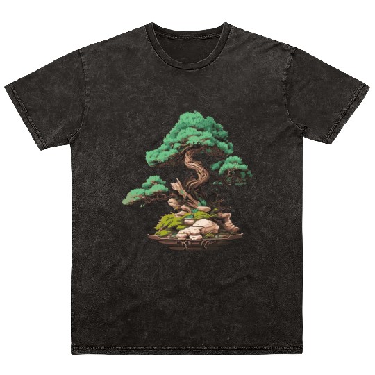 bonsai Japanese Art Mineral Wash T Shirts
