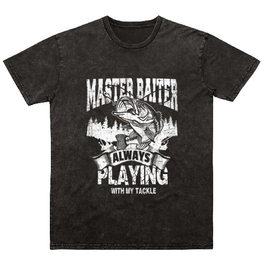 Master Baiter Mineral Wash T Shirts - Ultimate Fishing Enthusiast