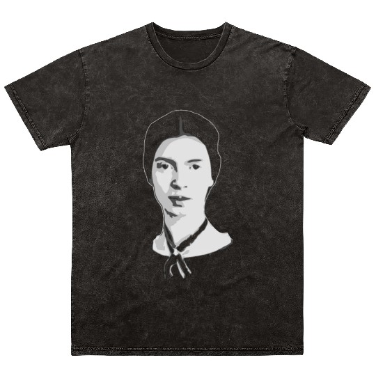 Emily Dickinson Black and White Mineral Wash T Shirts