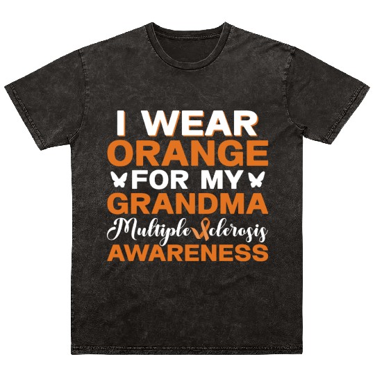 I Wear Orange For My Grandma Multiples Sclerosis Mineral Wash T Shirts