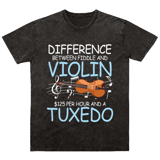 Difference Between Fiddle And Violin Mineral Wash T Shirts