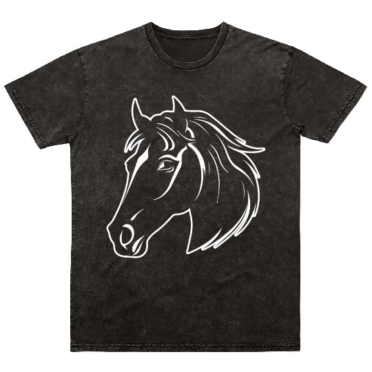 Horse Equine Pony Mineral Wash T Shirts