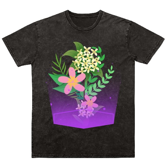 flowers and plants with magic light 1 Mineral Wash T Shirts