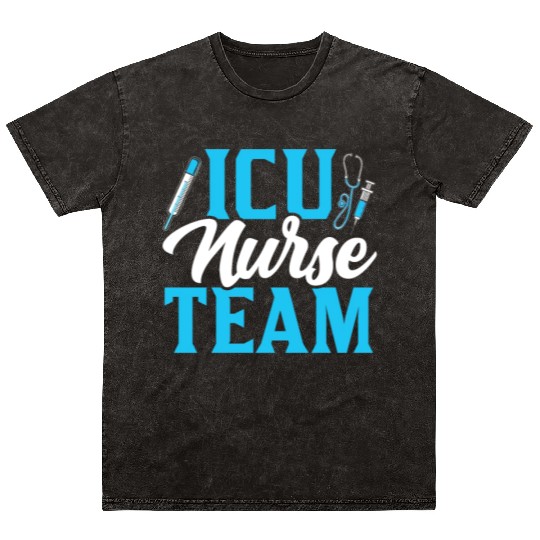 Icu Nurse Team Hospital ICE Nursing Mineral Wash T Shirts
