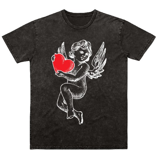 Cherub Baby Angel Christian Church Cupid He Mineral Wash T Shirts