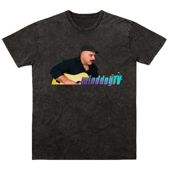 Minddog Guitar Player Mineral Wash T Shirts