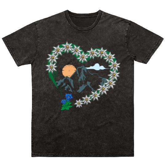 Mountain Love Hiking Climbing Mountaineering Mineral Wash T Shirts