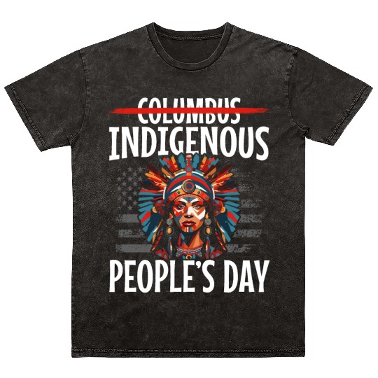 Aboriginal Indians Indigenous Native American Day Mineral Wash T Shirts