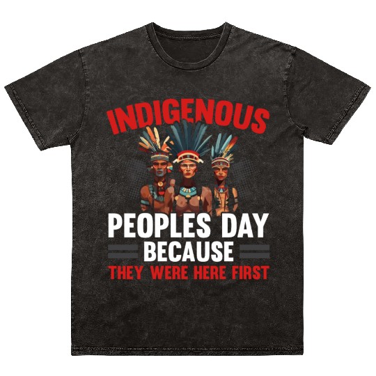 Aboriginal Indians Indigenous Native American Day Mineral Wash T Shirts
