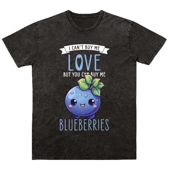 Blueberries Kawaii Mineral Wash T Shirts
