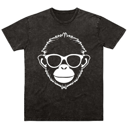 Ape Face Apes Apelike Jungle Primate Mineral Wash T Shirts