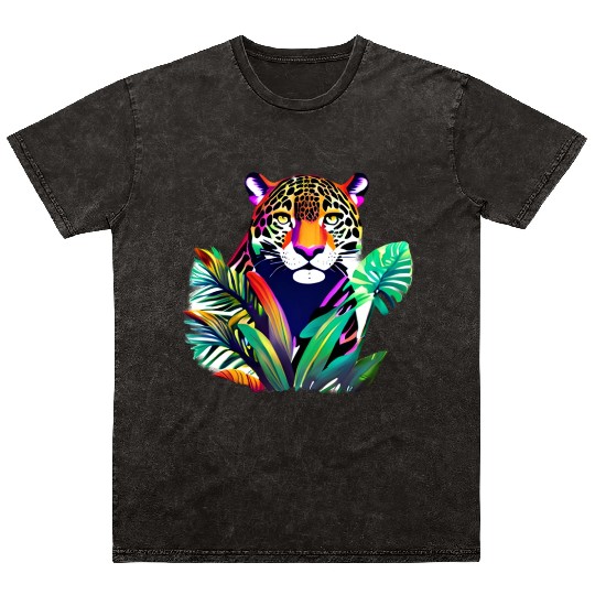 Jaguar in the Tropics Mineral Wash T Shirts