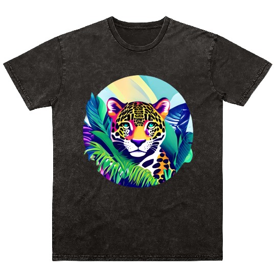 Jaguar in the Tropics Mineral Wash T Shirts