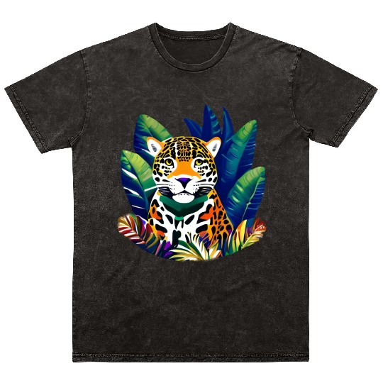 Jaguar in the Tropics Mineral Wash T Shirts
