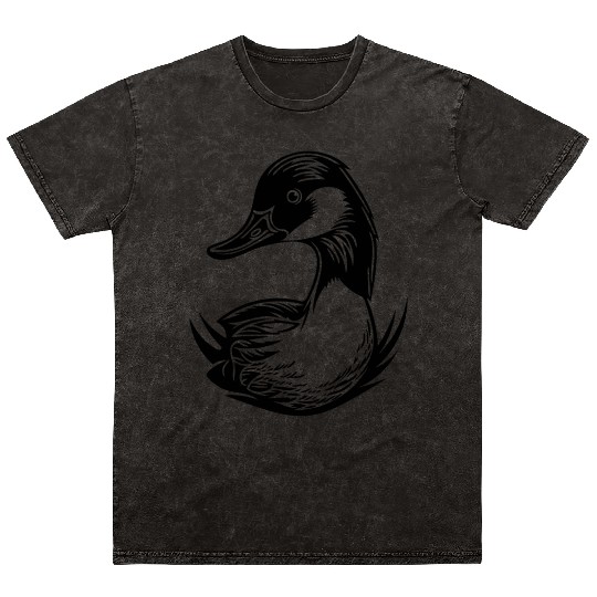 Duck Bird Nature Pond Mineral Wash T Shirts