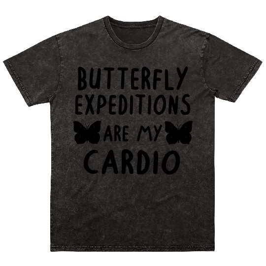 Butterfly spring caterpillar women saying nature Mineral Wash T Shirts
