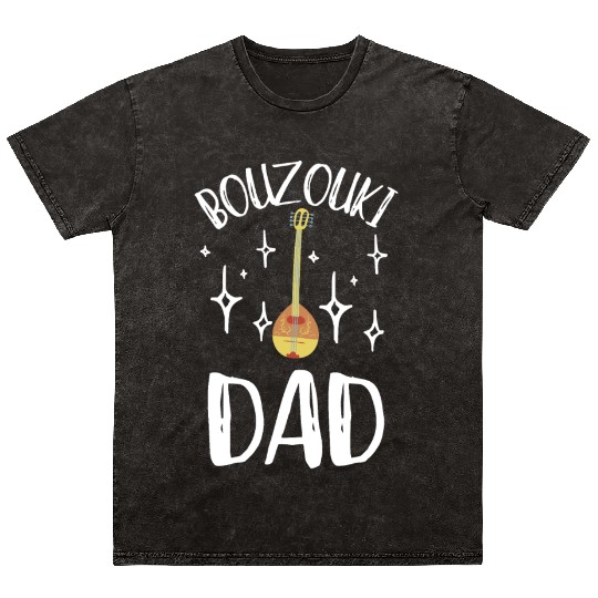 Irish Bouzouki Instrument Greek Mineral Wash T Shirts