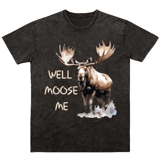 Well Moose Me | Moose Lovers Mineral Wash T Shirts