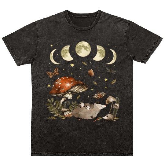 Possum Opossum Lover Owner Cottagecore Goblincore Mineral Wash T Shirts