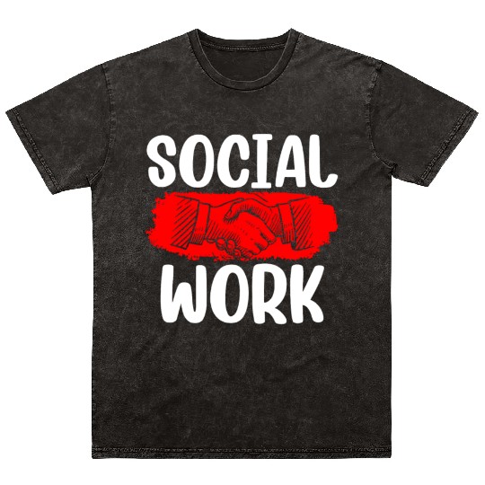 Social Work Job Worker Graduation Mineral Wash T Shirts