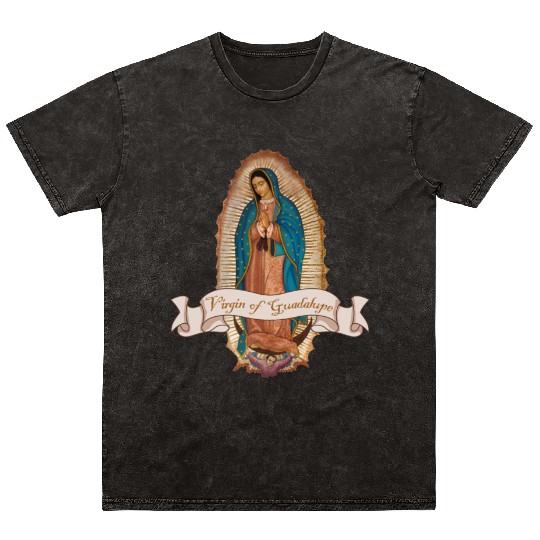 Lady Virgin of Guadalupe Virgen De Guadalupe Mineral Wash T Shirts