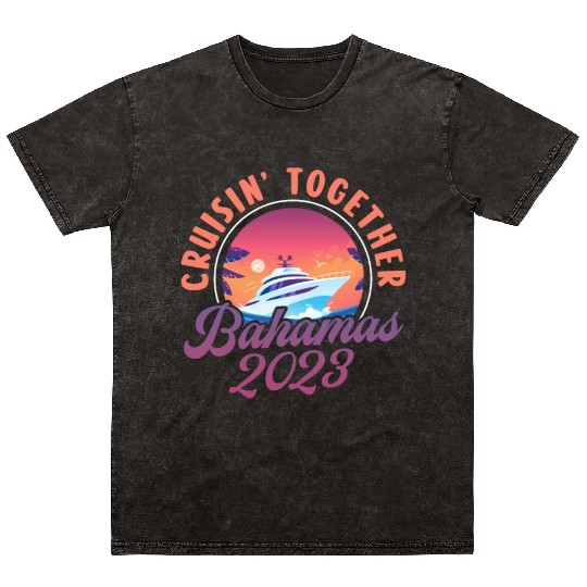 Cruisin Together Bahamas 2023 Mineral Wash T Shirts