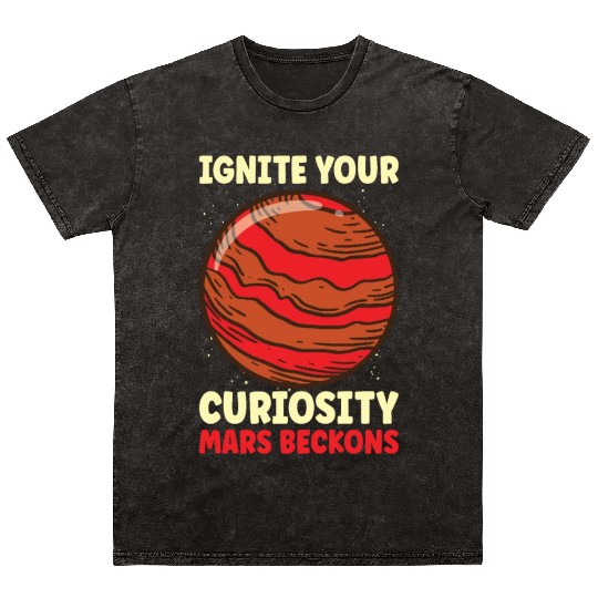 Mars Explore Astronaut Astronomy Solar System Mineral Wash T Shirts