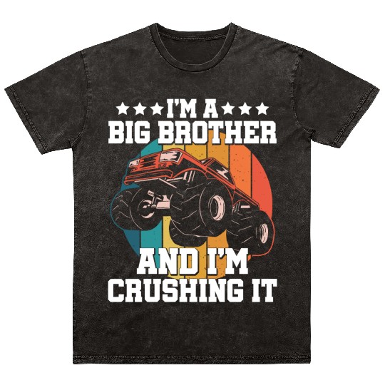 I'm a Big Brother and I'm Crushing It Racer Mineral Wash T Shirts