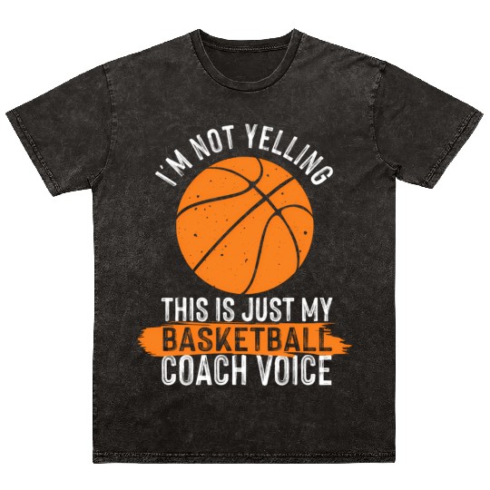 Basketball Coach Basketball Coaching Voice Mineral Wash T Shirts