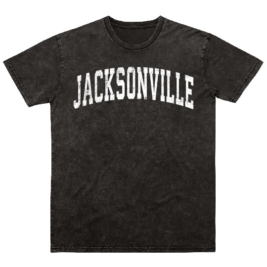 Jacksonville Florida Fl Vintage Varsity Sports Tex Mineral Wash T Shirts